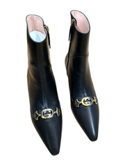 ‼️BRAND NEW IN BOX Gucci Zumi Nappa Charlotte Nero Black Leather Boots~SIZE 38+