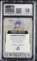 ‼️2021-22 UD Stature - Rookies Gabriel Fortier #172~GRADE 8.5~AUTO 10~POP 1!💨