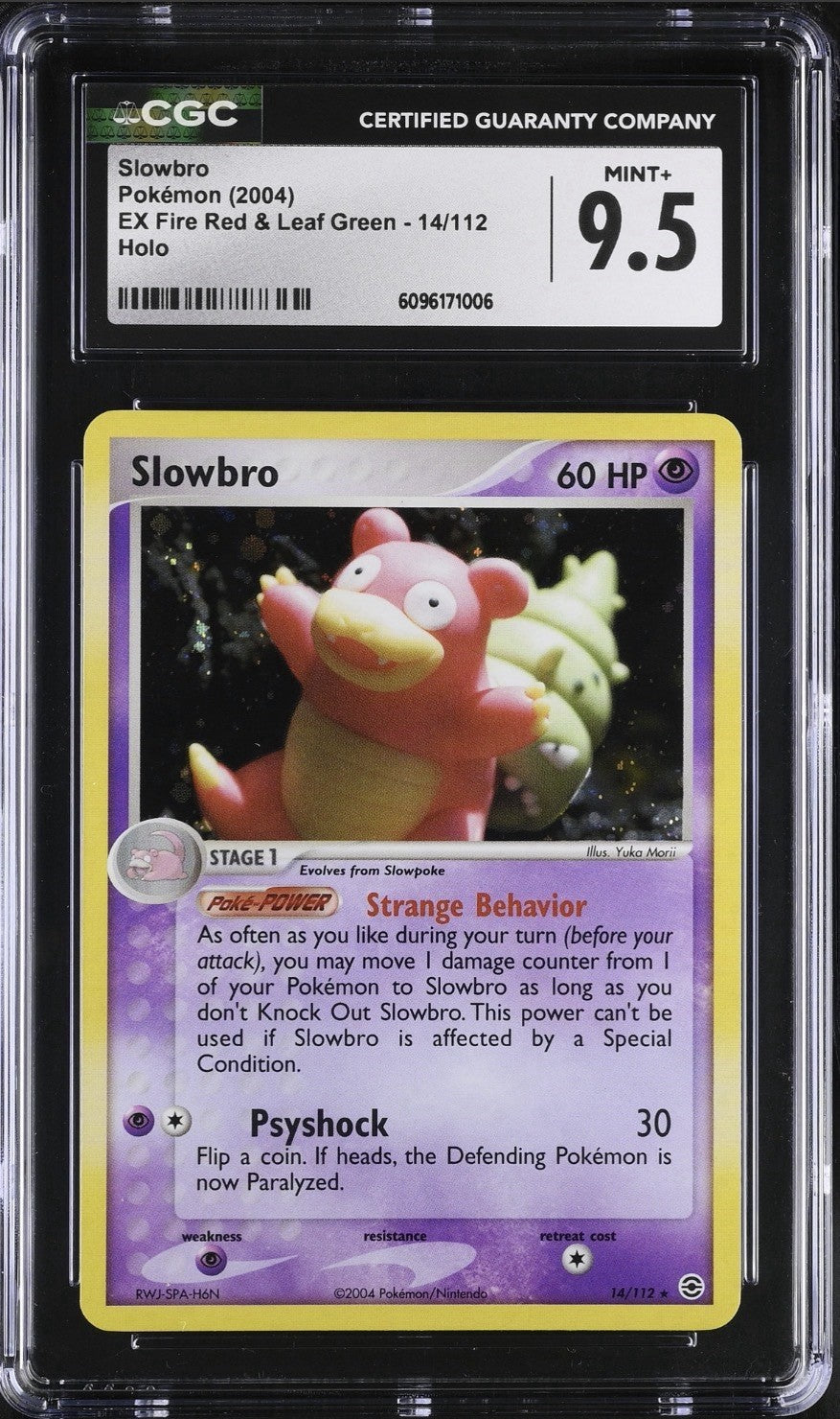 ‼️ Slowbro 14/112 Pokemon FireRed & LeafGreen Holo~GRADE 9.5~LOW POP SHOOT OFFER