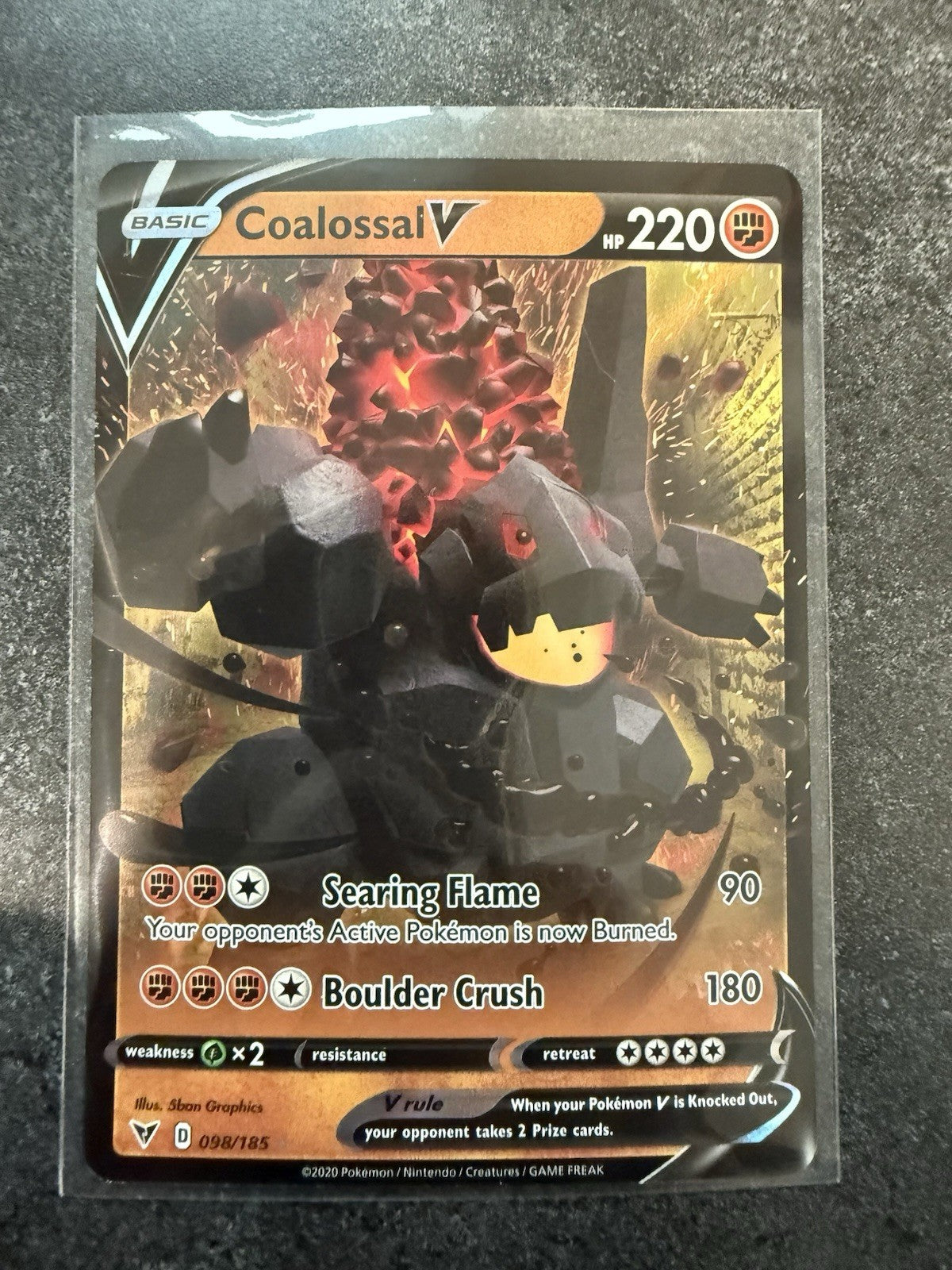 Coalossal V 098/185 Swsh04: Vivid Voltage Holo