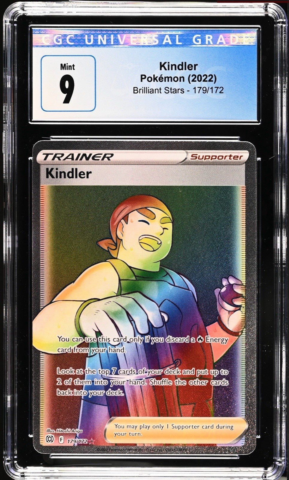 ‼️Kindler (Secret) 179/172 Swsh09: Brilliant Stars Holo GRADE 9! SHIPS FAST!💨