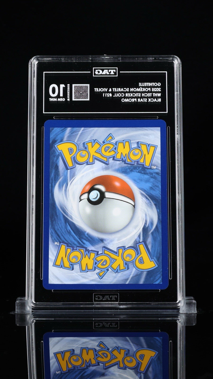 ‼️GOTHITELLE 2025 POKÉMON WHITE FLARE #211 BLACK STAR TAG GRADE 10~SHOOT OFFER💨