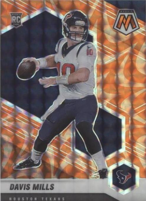 ‼️2021 Panini Mosaic Rookies Davis Mills #322 Mosaic Reactive Orange Prizm RC💨