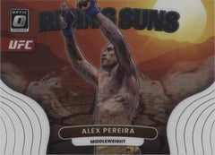 ⚠️2023 Panini Donruss Optic UFC - Rising Suns Alex Pereira #5 (RC)~MBA GRADE 9💨