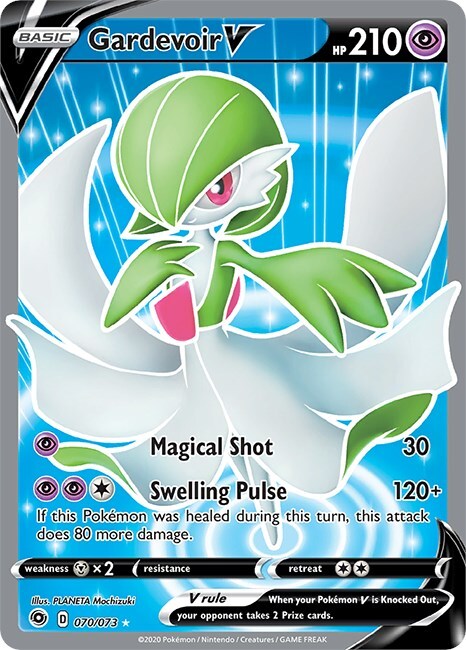 ‼️Pokemon Gardevoir V Full Art #70 Champions Path GRADE 10 PRISTINE GOLD LABEL💨