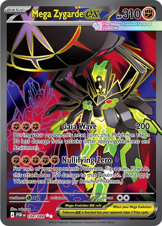 🚨 Mega Zygarde ex 104/088 Pokemon Perfect Order TAG GRADE 10~TOP RANK LOW POP💨