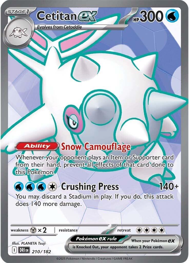 🌟Cetitan ex #210 Destined Rivals Holo GRADE 10 PRISTINE GOLD LABEL TOP POP!💨