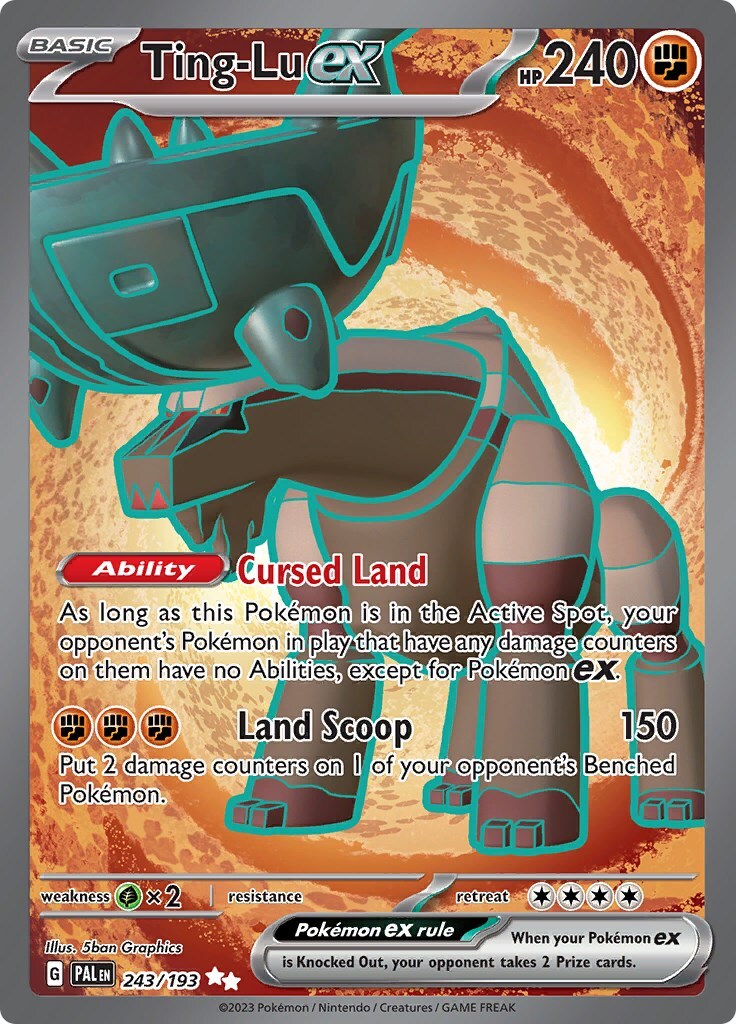 ‼️POKEMON Ting-Lu ex 243/193: Paldea Evolved GRADE 10! FAST SHIP~SHOOT OFFER💨