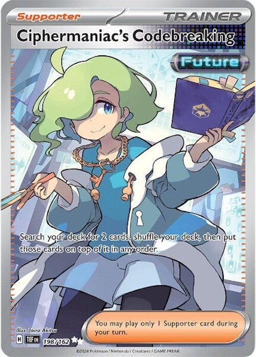 ‼️Pokemon Ciphermaniac's Codebreaking 198/162: Temporal Forces Holo GRADE 10💨