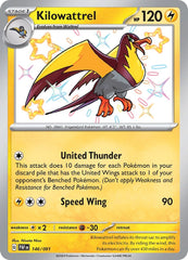 ‼️Pokemon Kilowattrel 146/091: Paldean Fates Holo GRADE 9! FAST SHIP~SHOOT OFFER