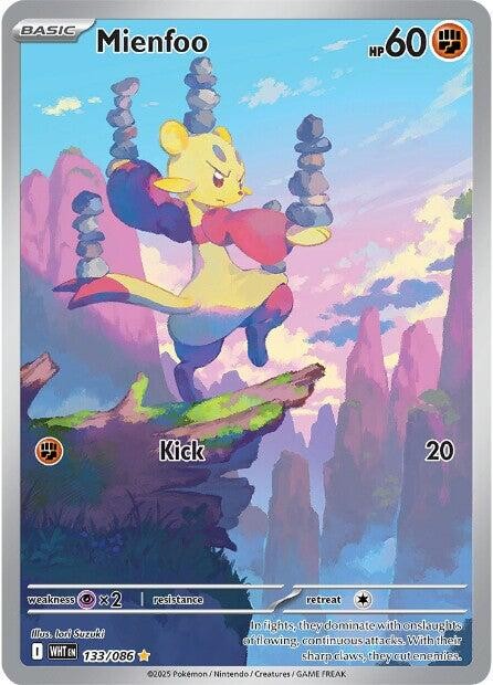 ‼️Pokemon Mienfoo 133/086 Sv: White Flare Holo GRADE 9! FAST SHIP~SHOOT OFFER💨