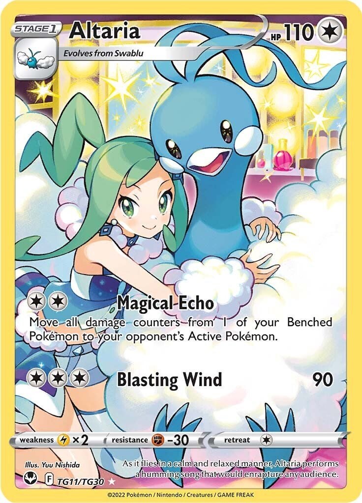 ‼️Altaria TG11/TG30~Silver Tempest Trainer Gallery Holo GRADE 10! SHOOT OFFER💨