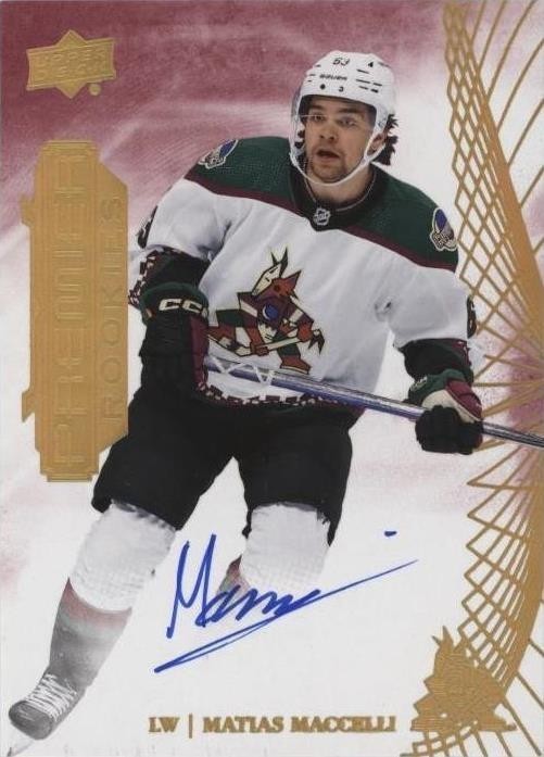 ‼️2022-23 UD Premier~Rookies Matias Maccelli POP 1 GRADE 8~AUTO 10~SHOOT OFFER💨