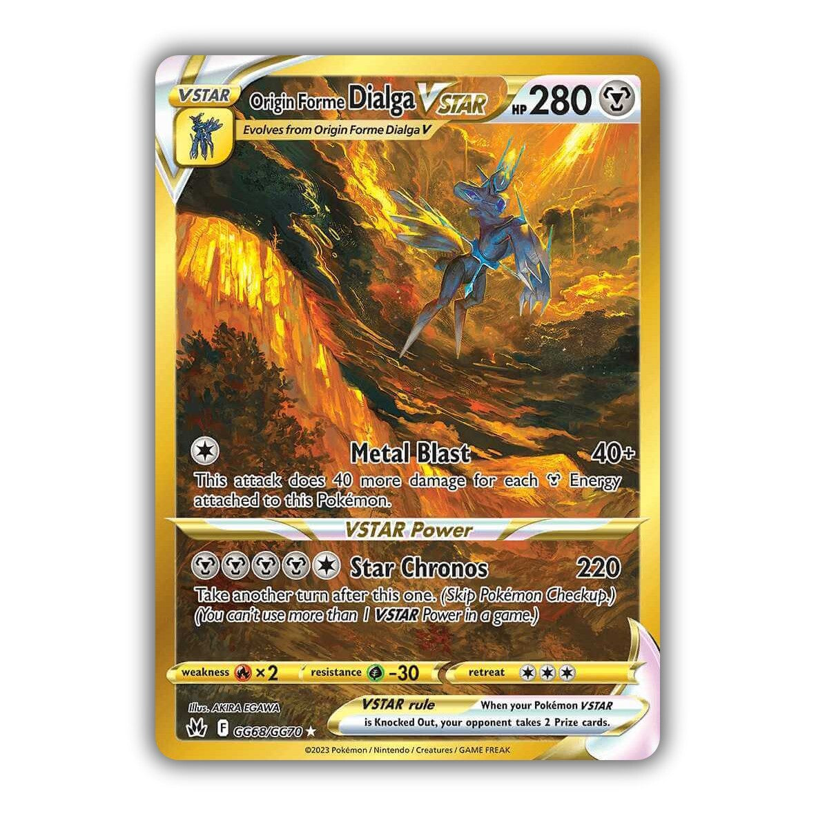 🔥 Origin Forme Dialga VSTAR GG68 Pokemon Crown Zenith PSA GRADE 10!💨