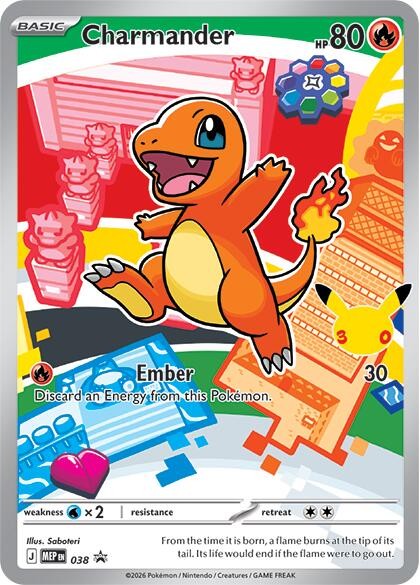 🔥 Charmander 038 Mega Evolution Pokemon Promo Holo TAG GRADE 10! LOW POP!💨