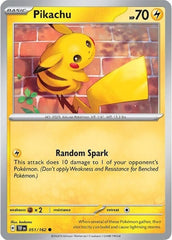 ‼️Pokemon Pikachu 051/162: Temporal Forces Reverse Holo GRADE 10~ SHOOT OFFER💨