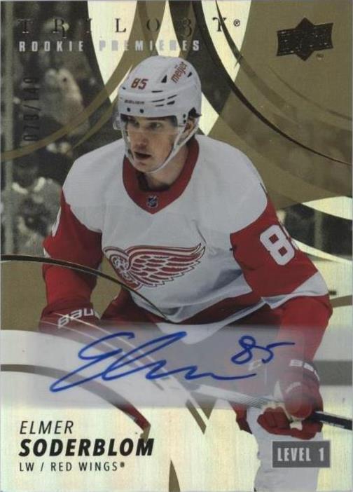 ‼️2022-23 UD Trilogy - Rookie Premieres Elmer Soderblom #152 Gold GRADE 10!💨
