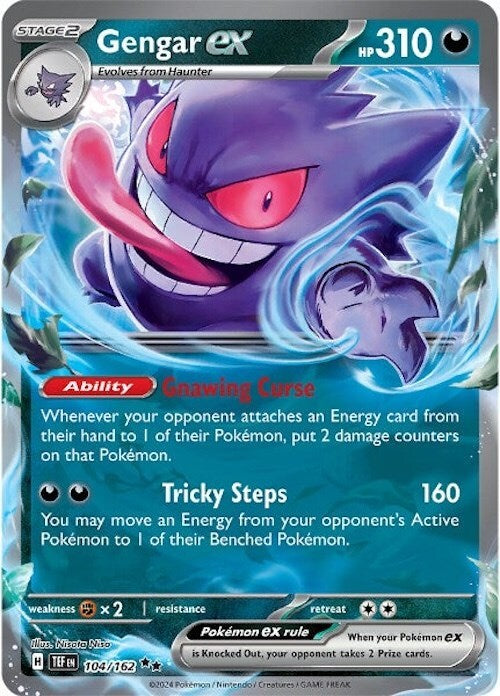 👻 Gengar ex 104/162: Temporal Forces Holo GRADE 10! FAST SHIP~SHOOT OFFER!💨