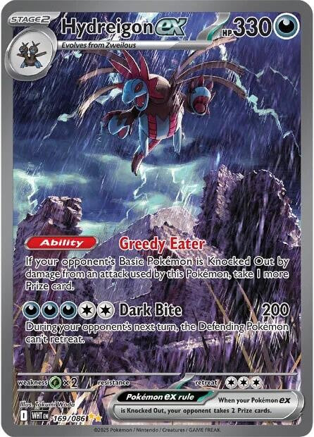 ‼️Hydreigon ex 169/086: White Flare Holo GRADE 10 PRISTINE GOLD LABEL TOP POP!💨