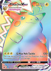 ‼️Pikachu VMAX Pokémon (2020) Vivid Voltage - 188/185 Rainbow Rare GRADE 10!💨