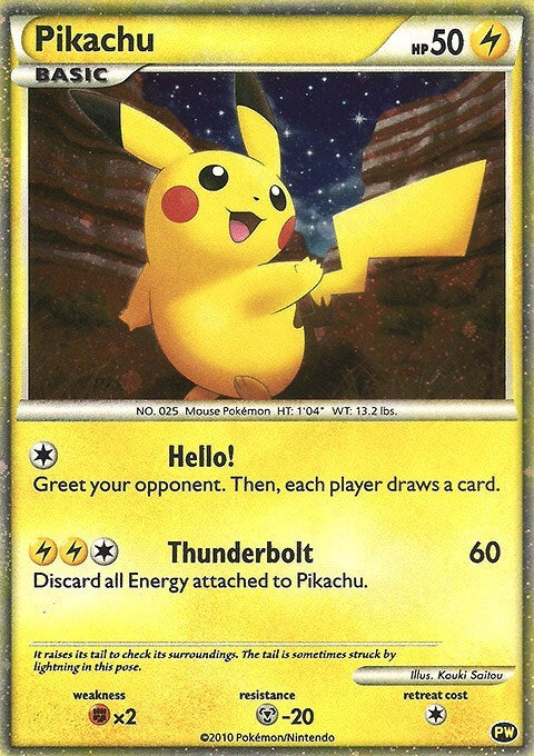 💎 Pikachu English World Collection Holo PSA 10 MBA PRISTINE GOLD DIAMOND!💨