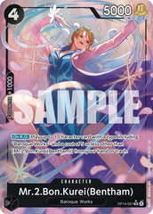 💎Mr.2.Bon.Kurei Bentham OP14-091 The Azure Sea's Seven Foil~ TAG GRADE 10!💨
