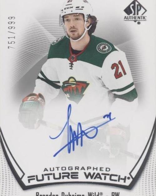 ‼️2021-22 SP Authentic AUTO Future Watch Brandon Duhaime #181~ GRADE 10!💨