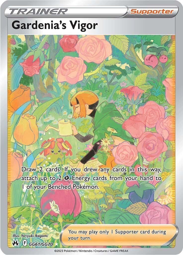 ‼️Pokemon Gardenia's Vigor GG61 Crown Zenith: Galarian Gallery Holo GRADE 9.5!💨
