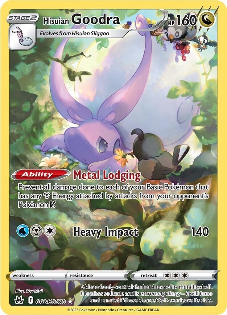 ‼️Pokemon Hisuian Goodra GG21/GG70 Crown Zenith: Galarian Gallery GRADE 9!💨