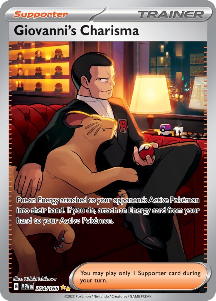 ‼️GIOVANNI'S CHARISMA 2023 POKÉMON SCARLET & VIOLET 151 SET #204/165~TAG 9!💨