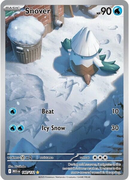 ‼️Snover 140/132 Mega Evolution Holo GRADE 10 PRISTINE GOLD LABEL TOP POP!💨