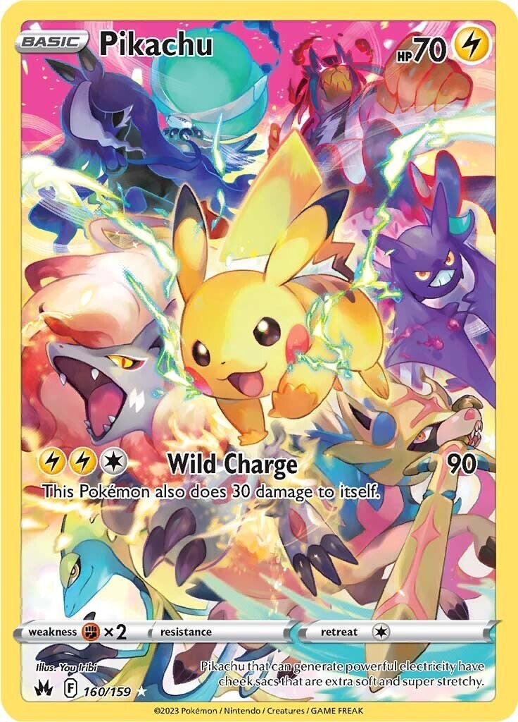 ⚡️Pikachu (Secret) 160/159 Crown Zenith GRADE 9.5! FAST SHIP~SHOOT OFFER!💨