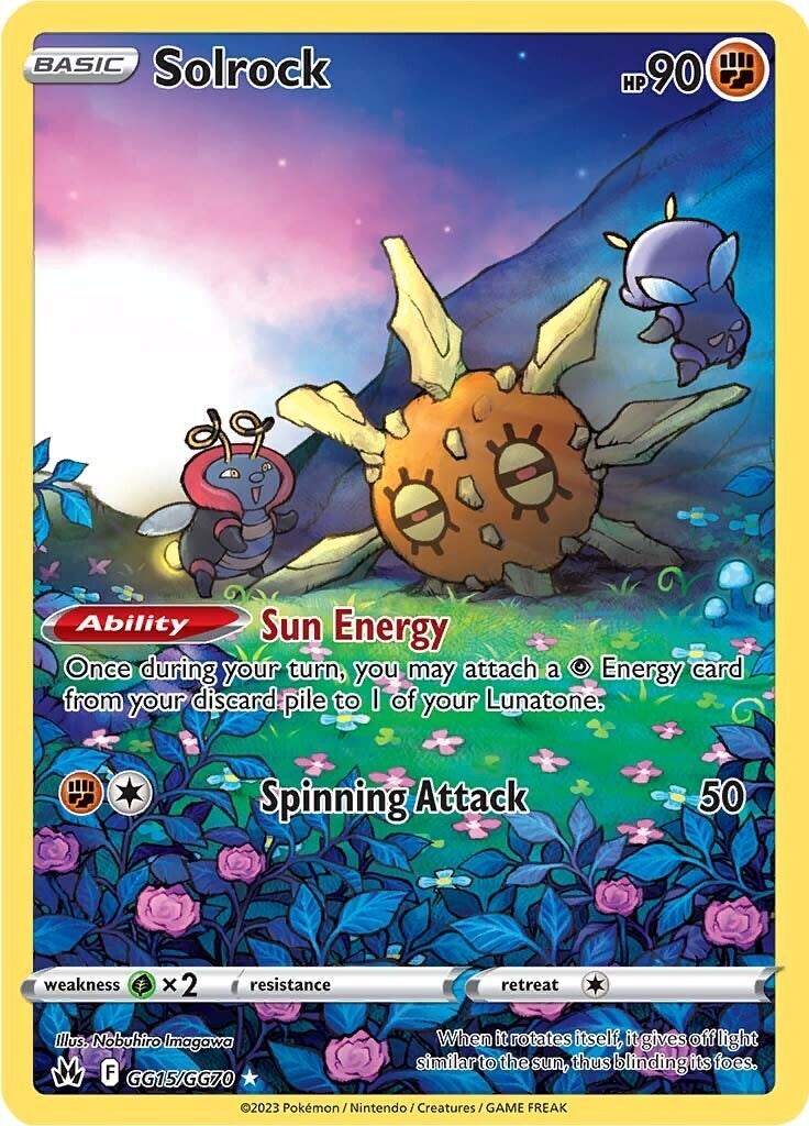 ‼️Solrock GG15/GG70 Crown Zenith: Galarian Gallery Holo GRADE 10! SHIPS FAST!💨