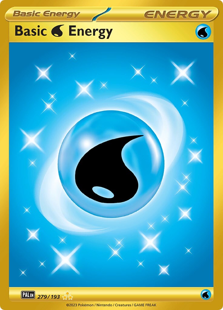 ‼️Pokemon Basic Water Energy 279/19: Paldea Evolved Holo GRADE 10~SHOOT OFFER!💨