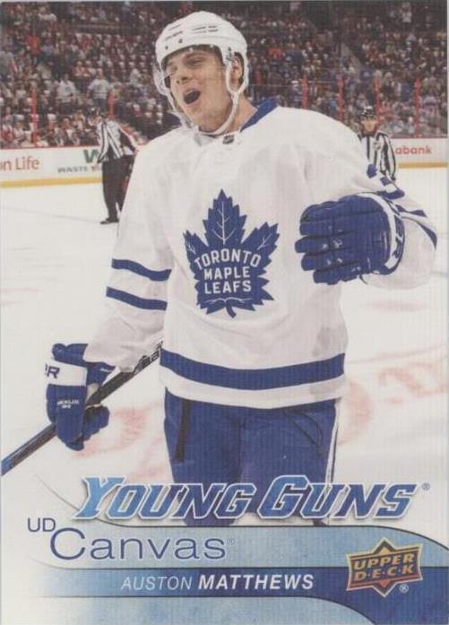 💎 2016-17 UD Canvas Young Guns Auston Matthews #C211 (RC) BLACK LABEL 10💨