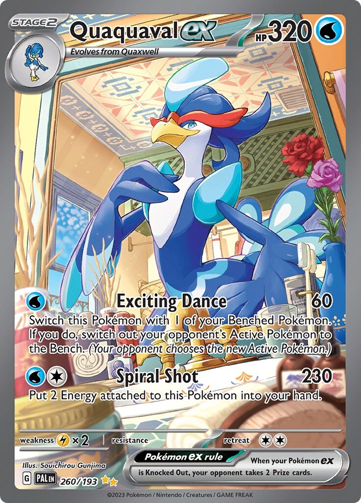 💙 Quaquaval ex 260/193: Paldea Evolved SIR GRADE 10! FAST SHIP~SHOOT OFFER!💨