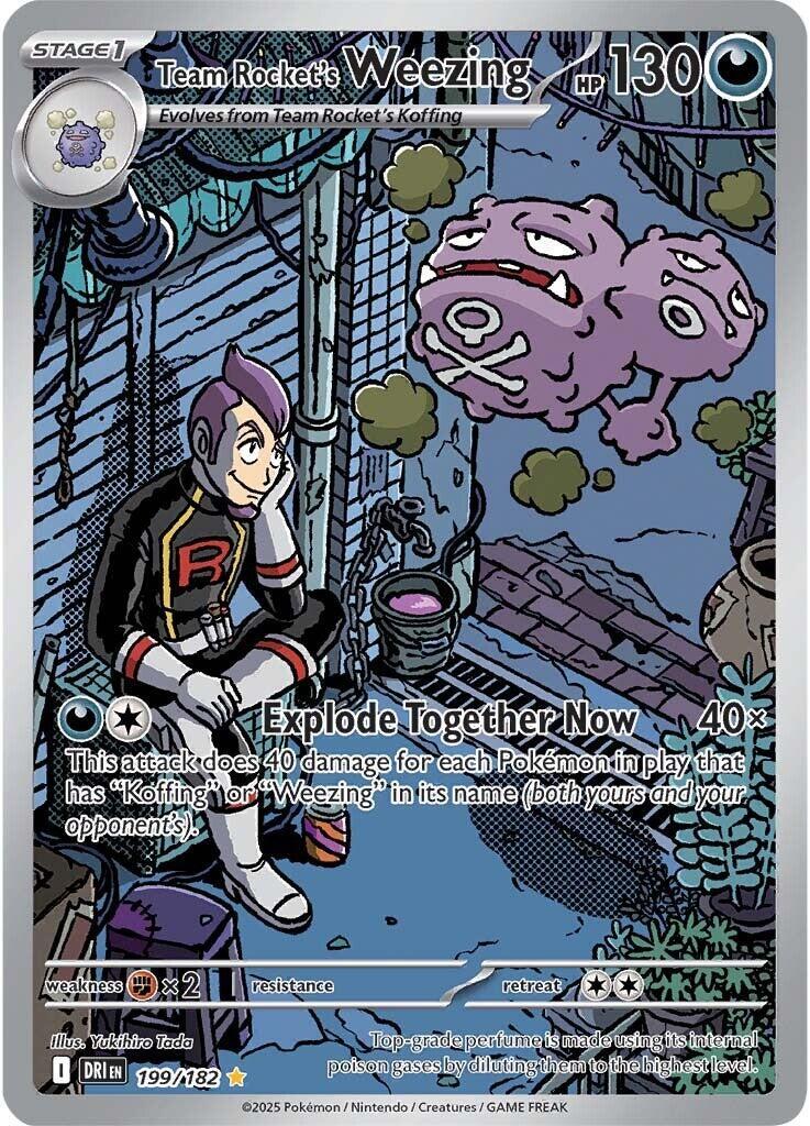 ‼️Team Rocket's Weezing #199 Destined Rivals CGC 10 PRISTINE GOLD LABEL TOP POP