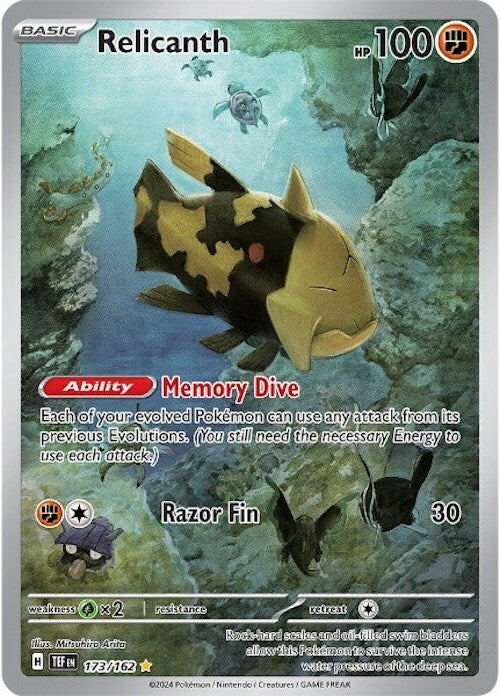 ‼️Pokemon Relicanth 173/162: Temporal Forces Holo GRADE 10! SHOOT OFFER!💨