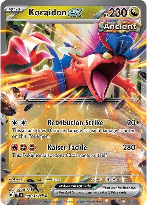 ‼️Pokemon Koraidon ex 120/162: Temporal Forces Holo GRADE 10~SAME DAY SHIPPING💨