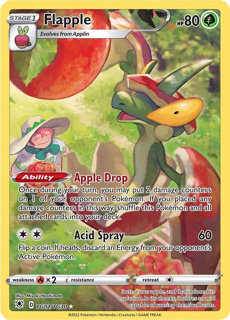 ‼️Pokemon Flapple TG02/TG30: Astral Radiance Trainer Gallery Holo GRADE 9!💨