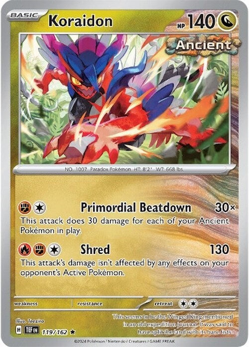 ‼️Pokemon Koraidon 119/162: Temporal Forces Holo GRADE 10! FAST SHIP~SHOOT OFFER