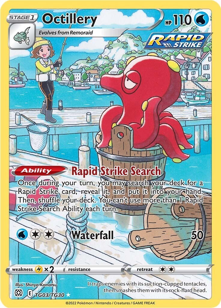 ‼️Octillery TG03/TG30 Swsh09: Brilliant Stars Trainer Gallery Holo GRADE 10!💨