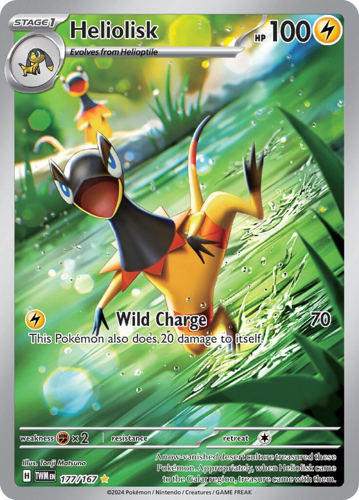 ‼️Pokemon Heliolisk 177/167: Twilight Masquerade Holo GRADE 10! SHOOT OFFER!💨