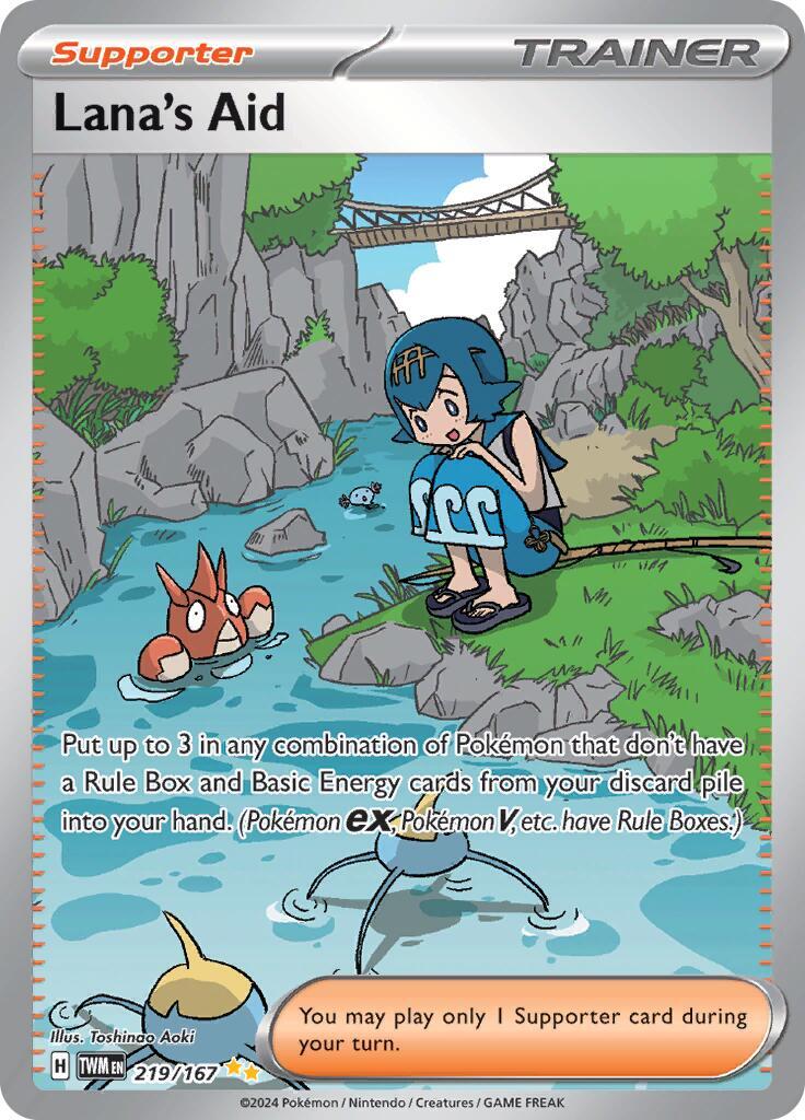 ‼️2024 POKEMON TWM EN LANA'S AID SPECIAL ILLUSTRATION RARE PSA GRADE 9!💨