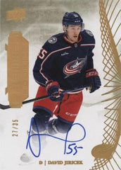 ‼️2022-23 Upper Deck Premier - Rookies David Jiricek #135 Gold Auto 10~POP 1!💨