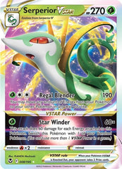 ‼️Serperior VSTAR 008/195: Silver Tempest Holo GRADE 10! FAST SHIP~SHOOT OFFER💨