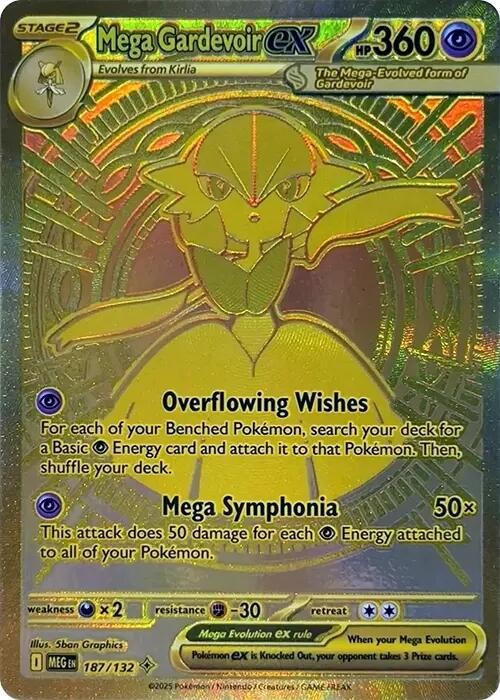 🌟Mega Gardevoir ex #187 Mega Evolution Holo FRESH PULL~FAST SHIP~SHOOT OFFER!💨