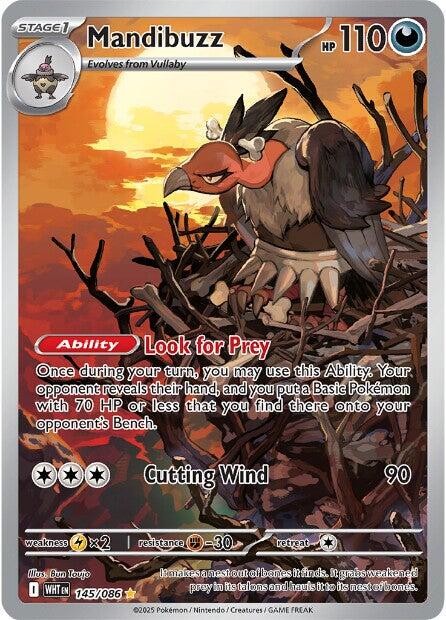 🔥Mandibuzz 145/086: White Flare Holo TAG GRADE 8.5! SAME DAY SHIO~SHOOT OFFER💨