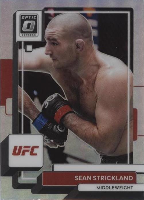 ⚠️ 2023 Panini Donruss Optic UFC Sean Strickland #82 Holo Prizm~MBA GRADE 10!💨