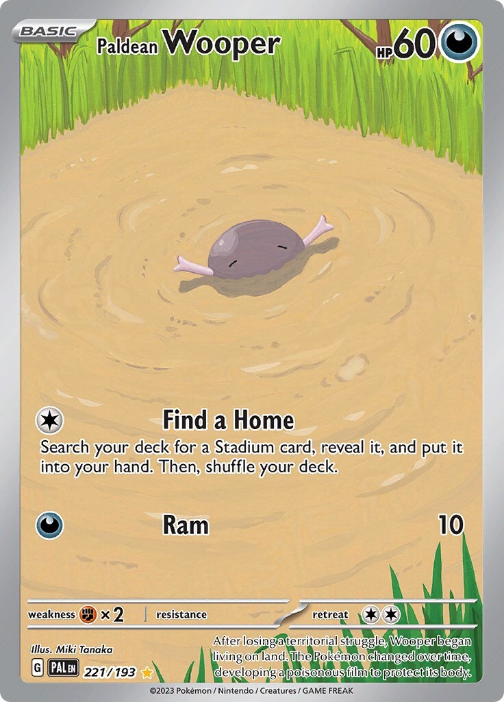 ‼️Pokemon Paldean Wooper 221/193: Paldea Evolved Holo GRADE 10~ SHOOT OFFER!💨